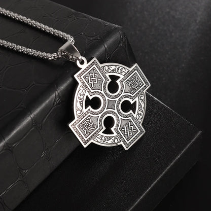 Witch Knot Cuff Bracelet - Stainless Steel Pagan Magic Knot Good Luck Amulet Celtic Knot Jewelry