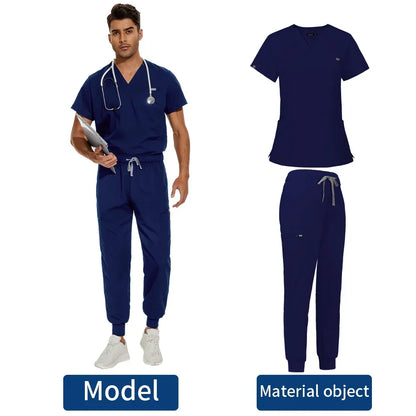 Unisex Medical Scrub Sets - Clinical Uniforms for Men and Women, Doctor, Nurse, Dentist Workwear with Tops and Pants