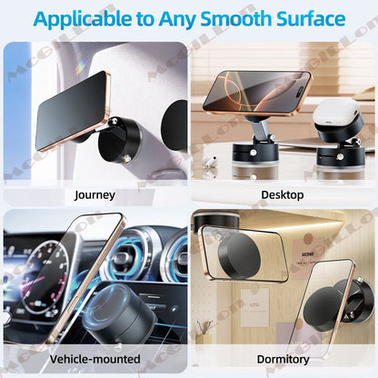 Vacuum Magnetic Folding Swivel Stand – Double-Sided Suction Cup Universal Mobile Phone Holder