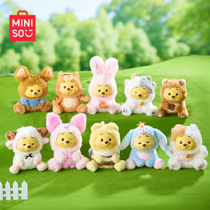 Original Winnie the Pooh Vinyl Plush Blind Box — Naughty Party Pooh Bear Bag Pendant, Cute Surprise Doll Gift
