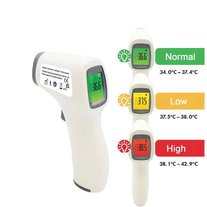 Portable Medical Thermometer & Oximeter Set - Non-Contact Infrared Ear Thermometer and Blood Oxygen Monitor for Adults and Children