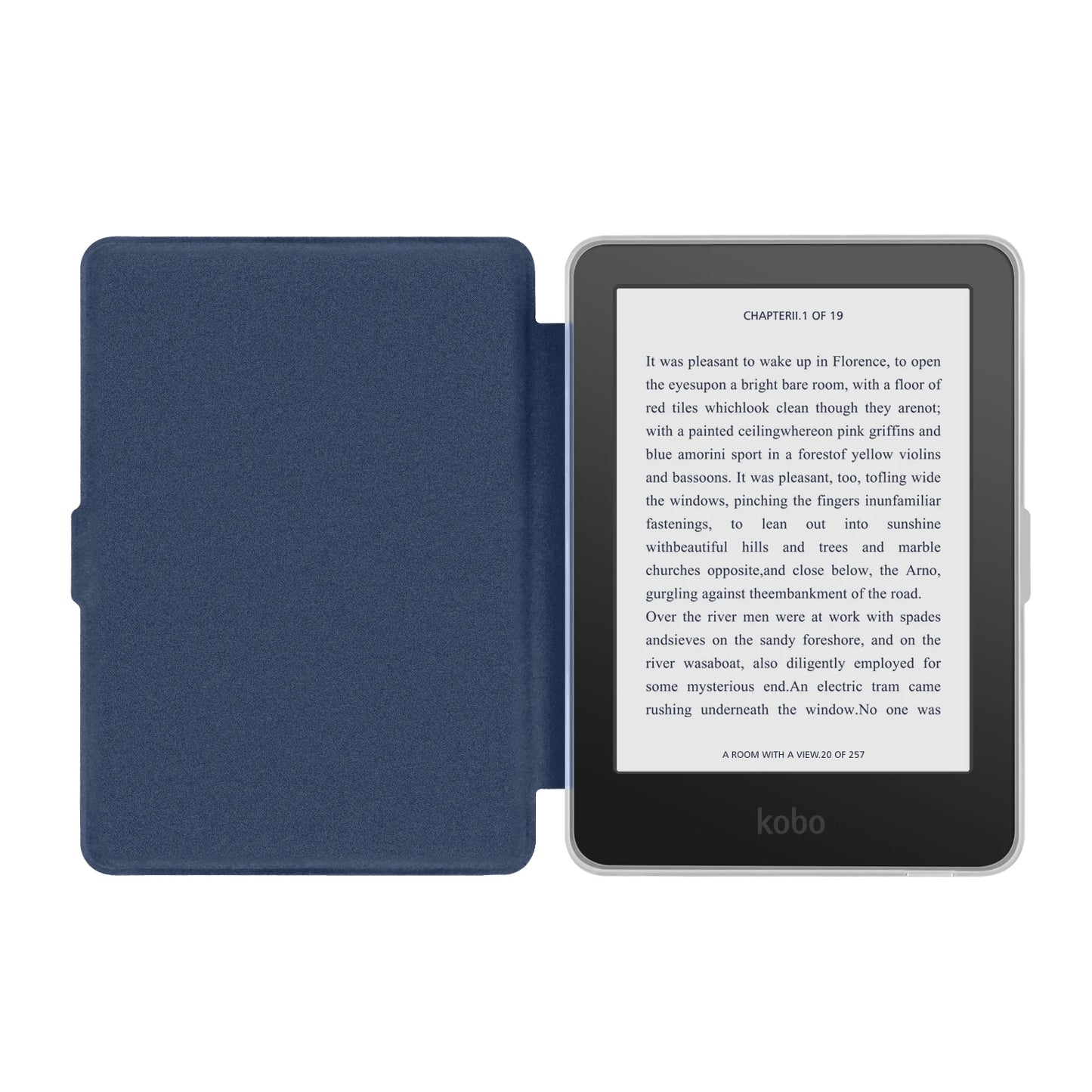 Kobo Clara 2E Case with Screen Protector — 6" Auto Sleep Leather Magnetic Cover & Transparent Acrylic Funda