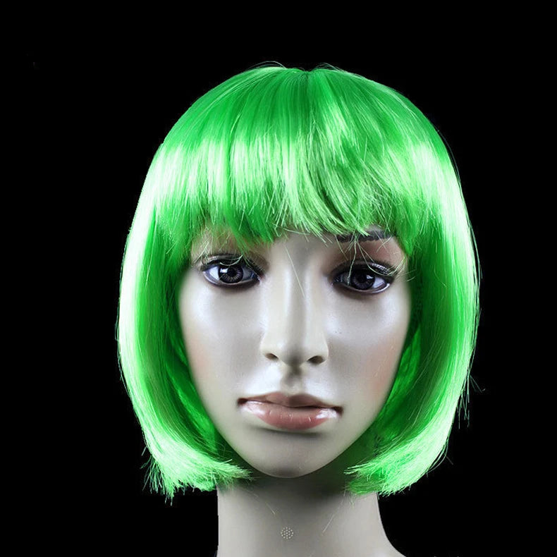 Pretty Short Bob Wig for Women – Natural Fashion Synthetic Wig for Halloween, Cosplay, Anime, and Daily Party Wear