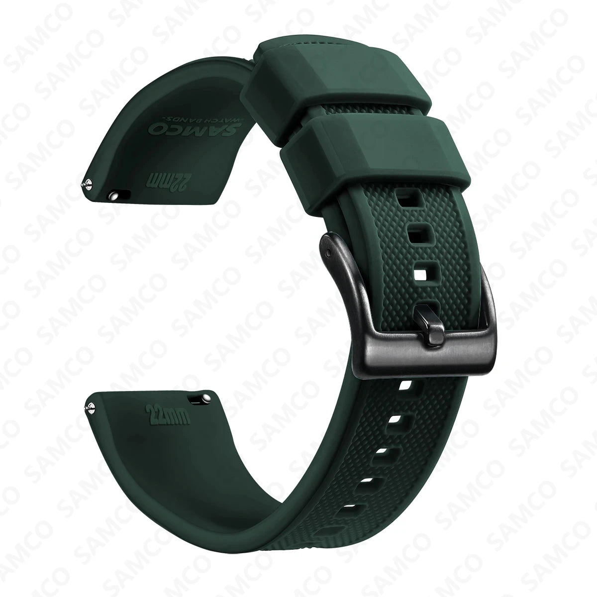 Quick-Release Silicone Watch Band - 18mm, 20mm and 22mm Rubber Replacement Strap for Huawei, Samsung Galaxy and Garmin Watches