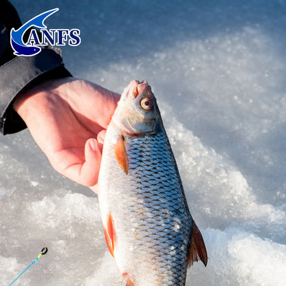 ANFS 10pcs Ice Fishing Lures - Vibrant Color Fishing Jigs with Hooks for Winter Ice Angling