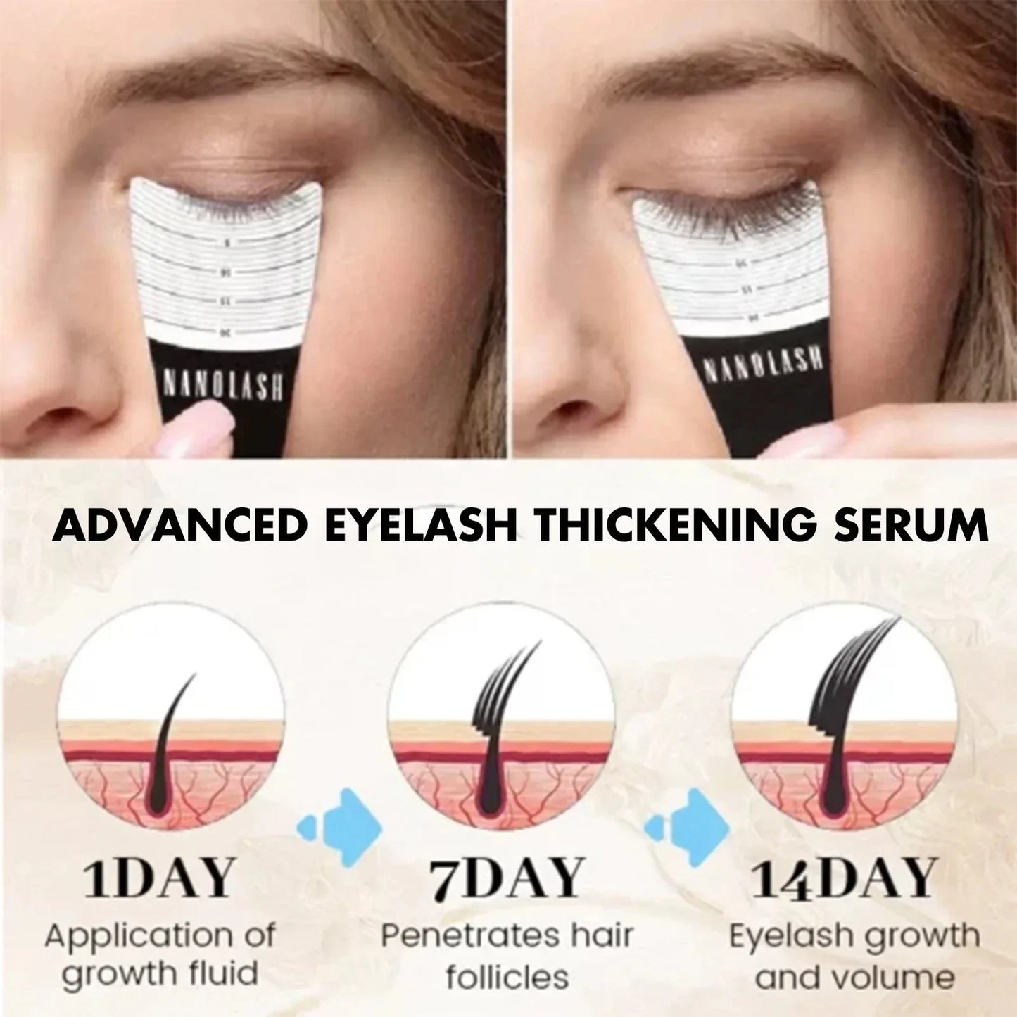 Fast Eyelash Growth Serum – 7-Day Natural Enhancer for Longer, Fuller, Thicker, Curled Lashes, Eye Care & Makeup