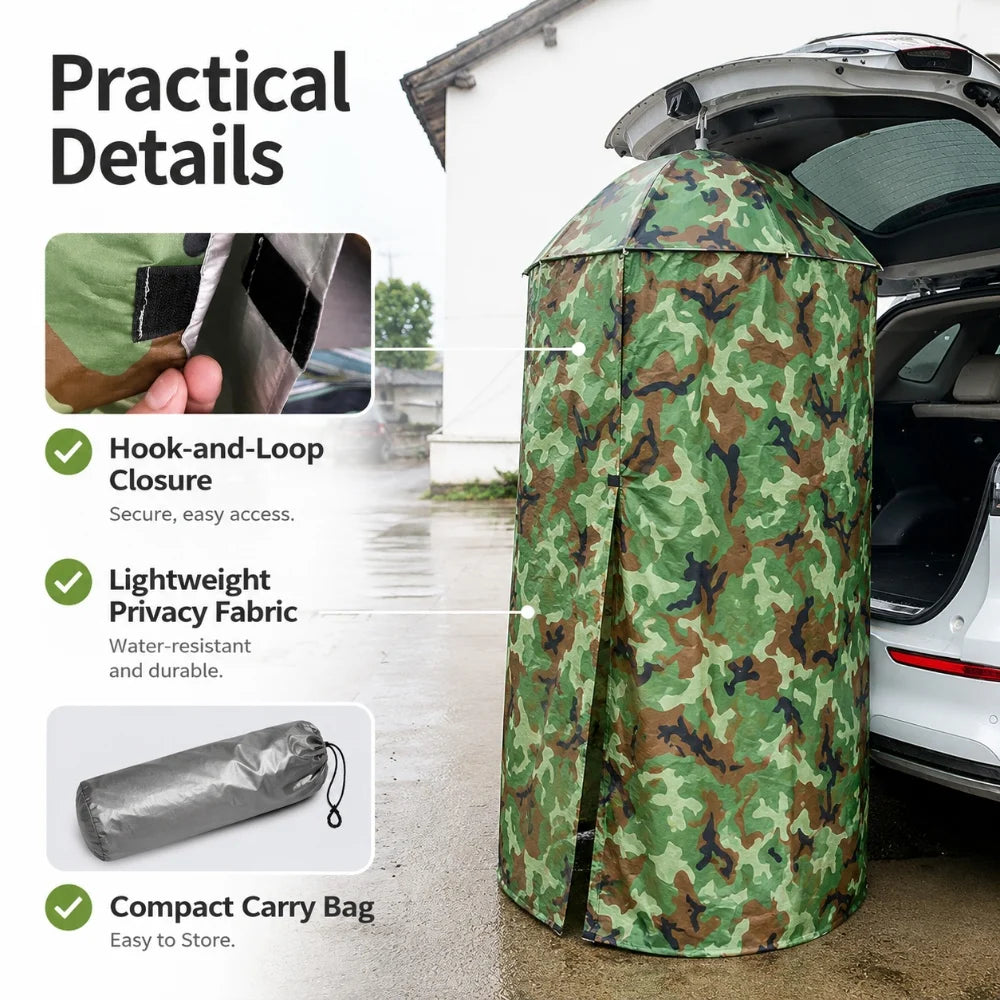 Portable Pop-Up Privacy Shelter - Hanging Changing & Shower Tent for Camping, Car Tailgate & Outdoor Use