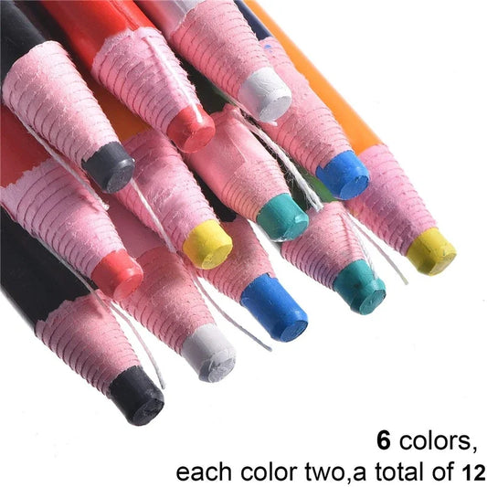 3/12PCS Fabric Marking Pens – Washable Sewing Chalk Pencils for DIY Tailoring & Crafts