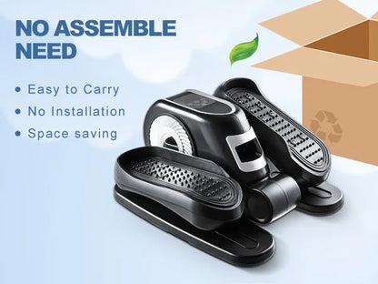 Under Desk Elliptical Machine – Leg Exerciser with Remote Control & 12 Speeds, Quiet Elliptical Trainer