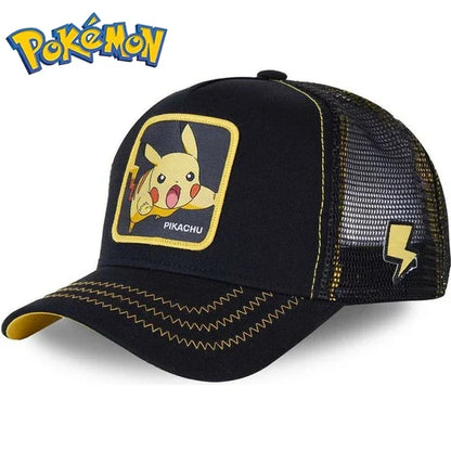 Pikachu Anime Baseball Cap - Adjustable Cartoon Cosplay Hat for Men, Women & Kids Sports Hip Hop Style Gift