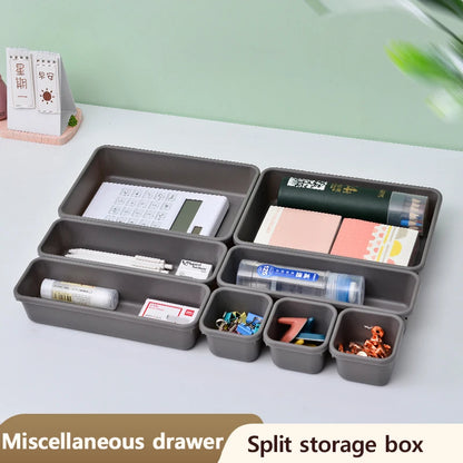 8 Piece Adjustable Drawer Organizer Box Set - Makeup, Cosmetics, Sundries Divider Holder for Kitchen, Bathroom, Closet, and Jewelry