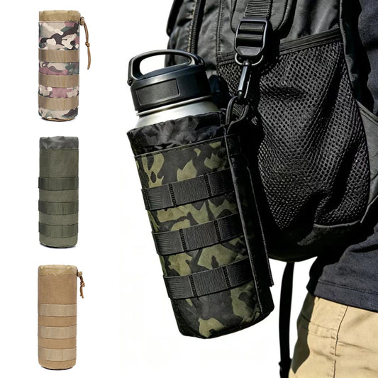 MOLLE Tactical Water Bottle Holder 600D Nylon Pouch for Hiking, Camping, Hunting & Outdoor Use