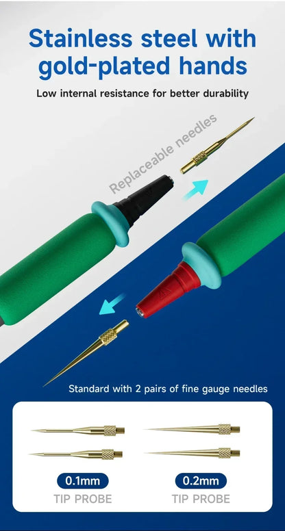 XZZ XINZHIZAO P2 Extra Sharp Multimeter Probe – 1000V 20A Super Conductive Replaceable Probe Tip Pen