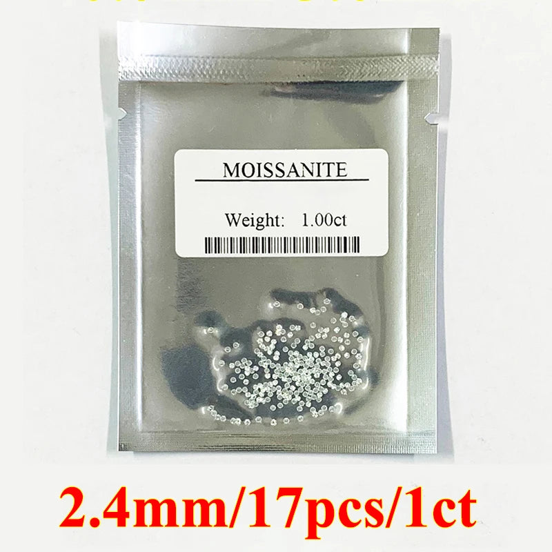 1CT Lab-Grown Moissanite Diamonds – D Color VVS1 Loose Gemstones, Full Size 0.7mm-20mm