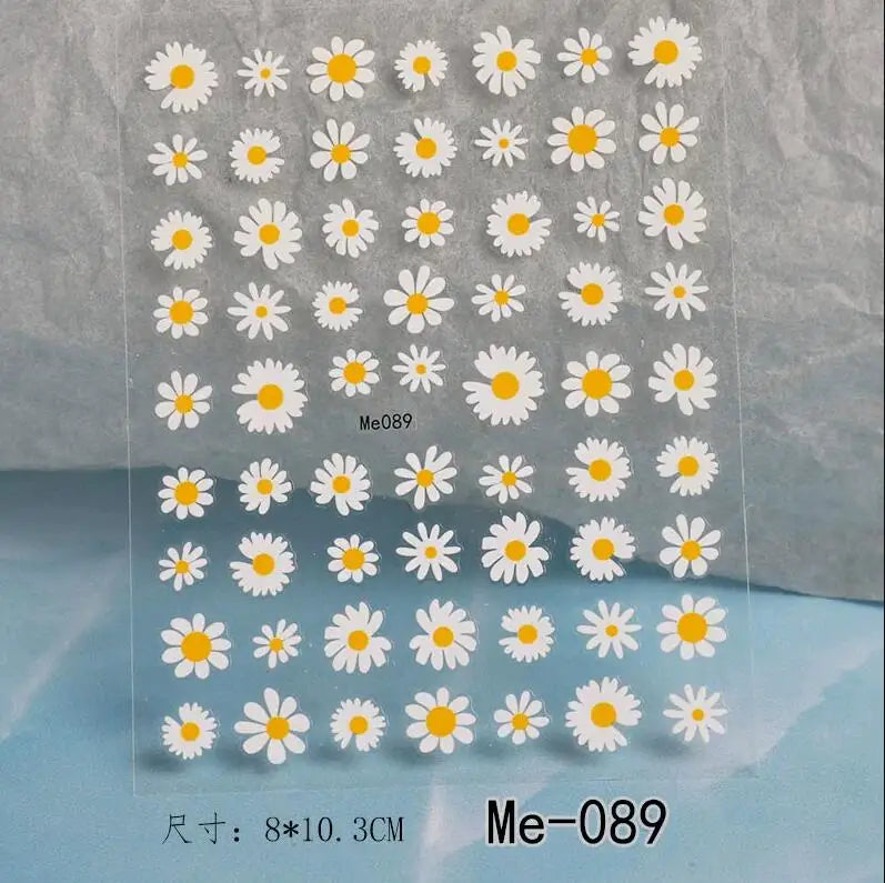 5D Macaron Nail Stickers - Embossed Flower, Fruit, Bear & Rabbit Charms for Summer DIY Manicure Decoration