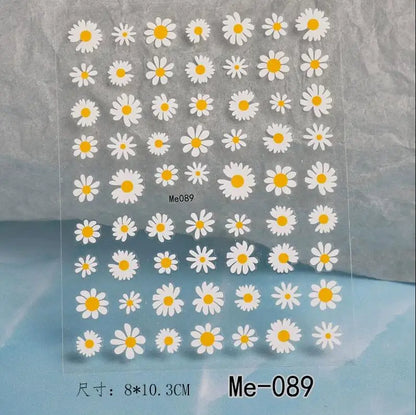 5D Macaron Nail Stickers - Embossed Flower, Fruit, Bear & Rabbit Charms for Summer DIY Manicure Decoration
