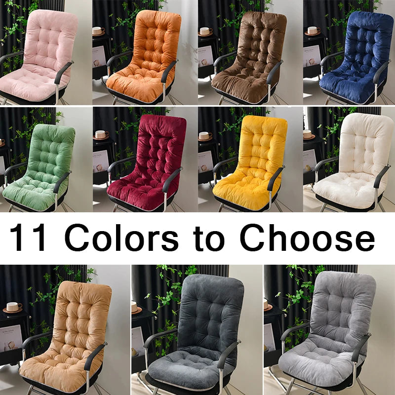 Ultra-Soft Velvet Lounge Chair Cushion – Strap Design Rocking Chair Pad with Anti-Slip Particles for Autumn & Winter Comfort