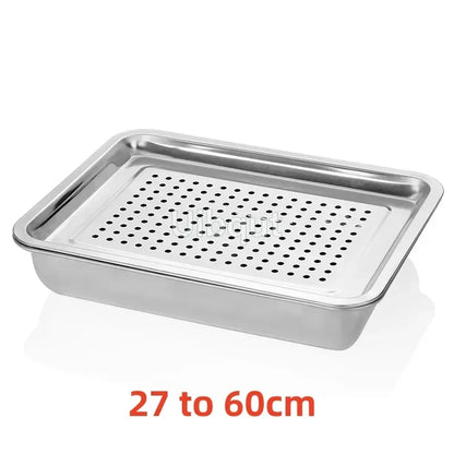 Stainless Steel Kung Fu Tea Tray with Drainage Drawer – Tea Ceremony Water Storage Board Table for Tea Room Tools