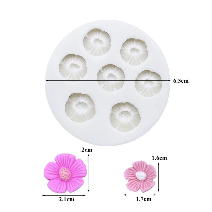 Flower Daisy Silicone Mold — Sugarcraft, Fondant & Cupcake Baking Tool for Cake Decoration