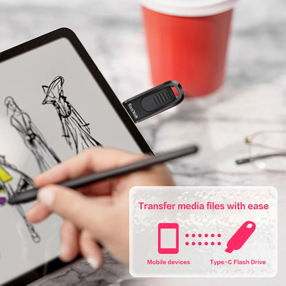 SanDisk USB 3.2 Type-C Flash Drive - 64GB–512GB Up to 400MB/s Storage Pen Drive for Phone & Computer