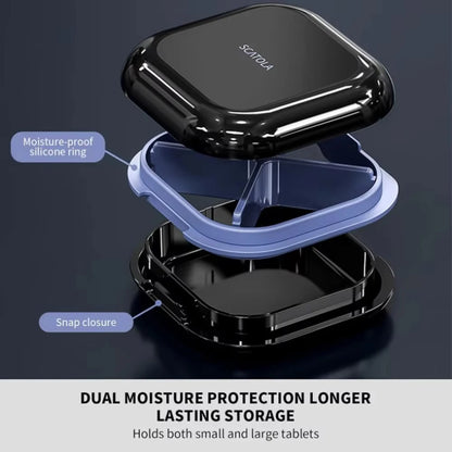 Mini 4-Compartment Pill Box - Lightweight Portable Travel Medicine Storage Case for Daily Use