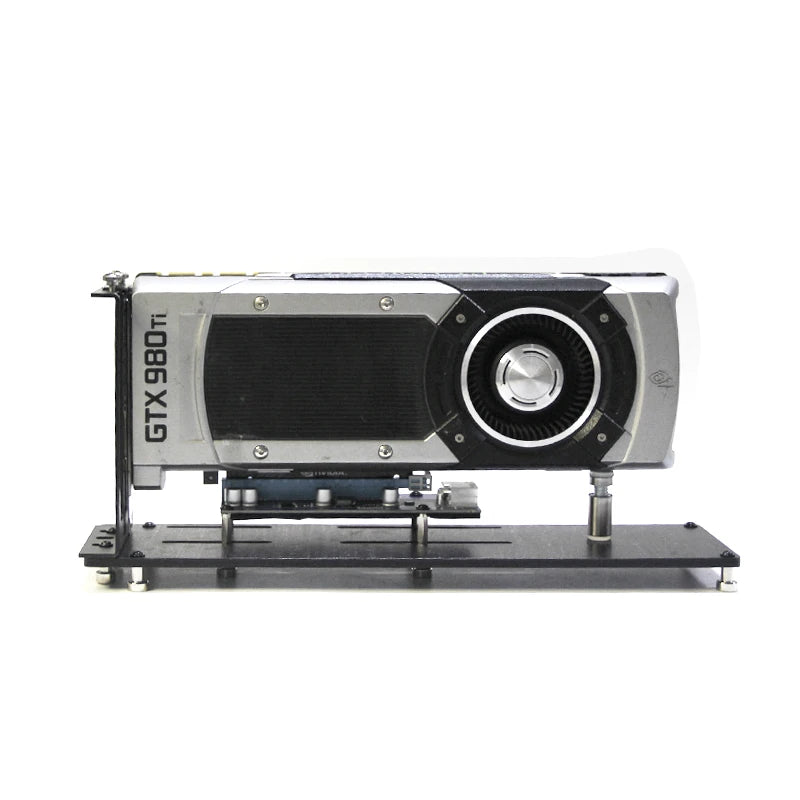 Vertical GPU Mount Bracket - PCIe Graphics Card Holder Stand with 3-Slot Riser Support