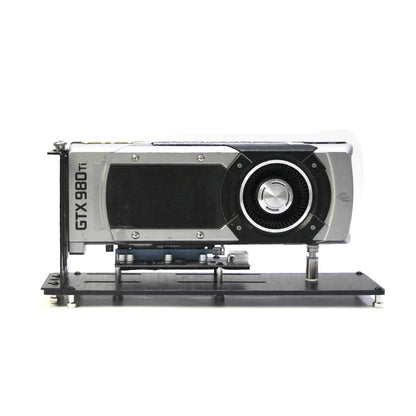 Vertical GPU Mount Bracket - PCIe Graphics Card Holder Stand with 3-Slot Riser Support
