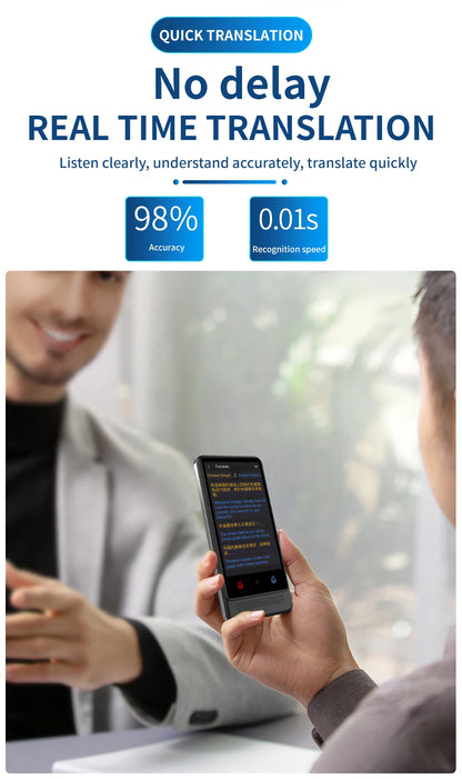 Intelligent Offline Translator – 137 Languages, AI ChatGPT Translation Device for Polish, Ukrainian, Turkish, Russian & More