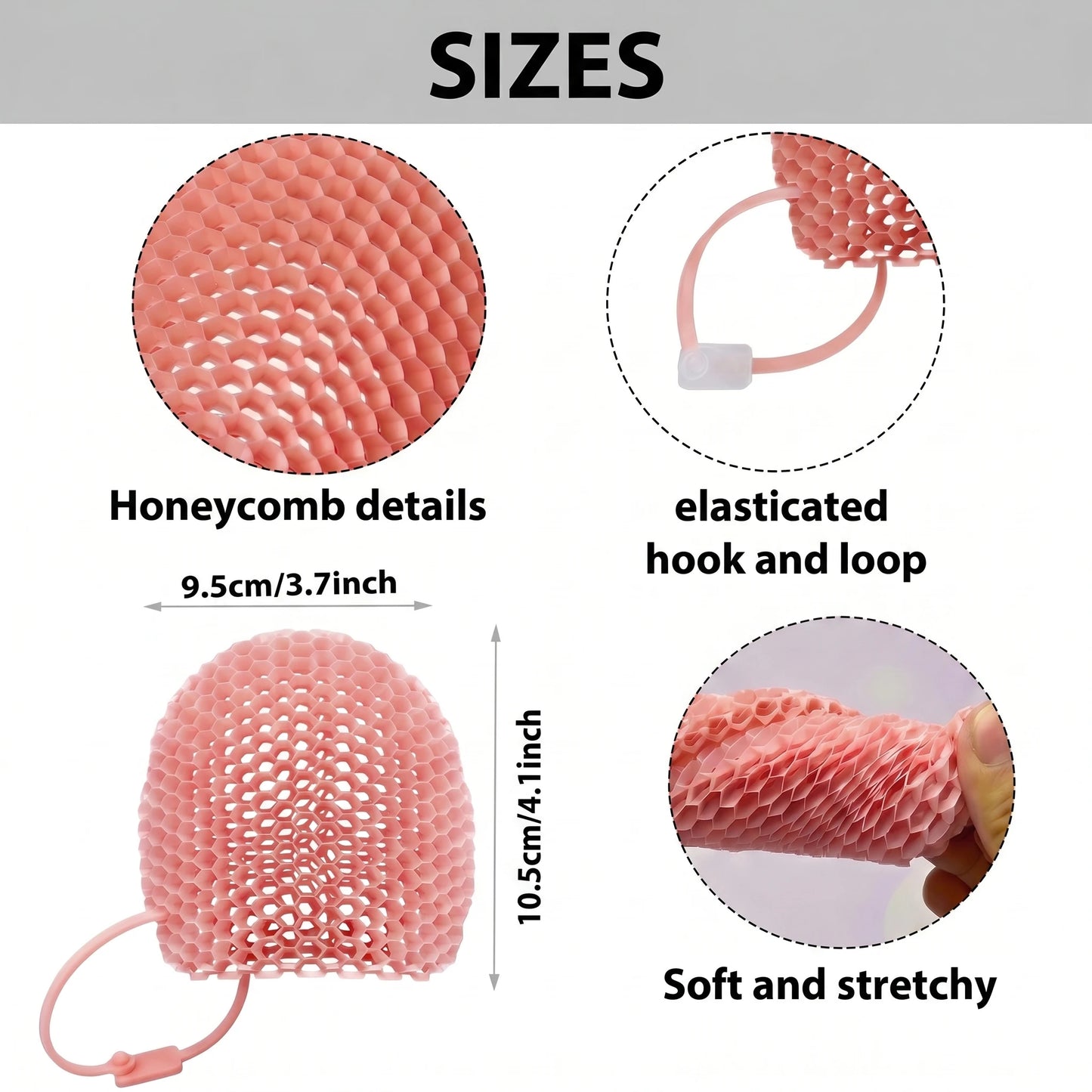 Honeycomb Exfoliating Shower Finger Caps - Breathable Skin Cleansing Scrubbers