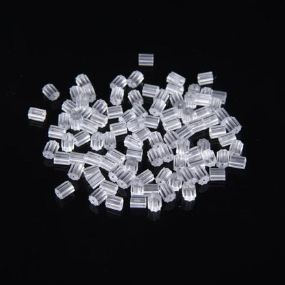 50–2000PCS Soft Silicone Earring Back Stoppers – Clear Rubber Stud Earring Safety Backs, DIY Jewelry Findings Accessories for Secure Fit