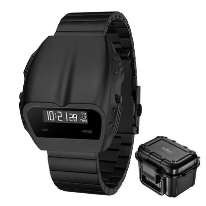 Men’s Retro Digital Watch - Waterproof Electronic Wristwatch with Vintage Style