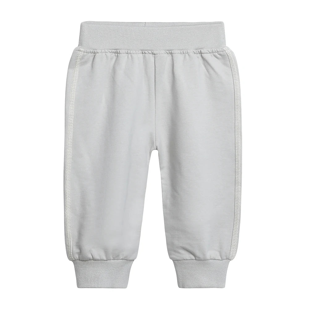2PCS Kids Clothes Set for 1-7Y - Solid Cotton Pullover Sweatshirt & Pants, Long Sleeve Autumn Outfits for Boys & Girls