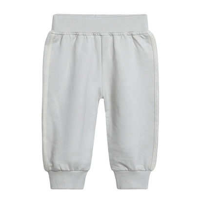 2PCS Kids Clothes Set for 1-7Y - Solid Cotton Pullover Sweatshirt & Pants, Long Sleeve Autumn Outfits for Boys & Girls
