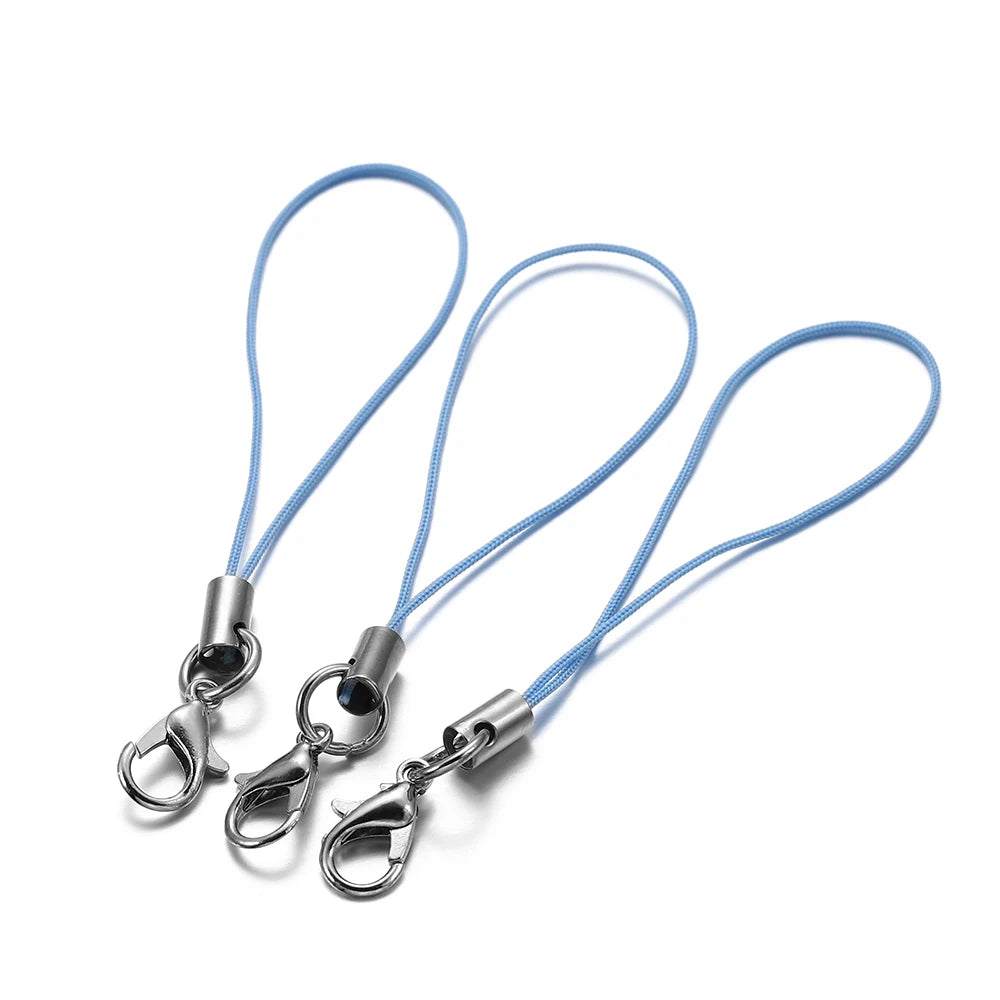 20/50/100PCS Lanyard Strap Cords - Lobster Clasp Rope Keychains for Charms, Pendants, Mobile Accessories & DIY Crafts