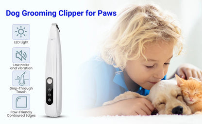 Portable LED Pet Nail Grinder – Rechargeable Cordless Paw Trimmer for Dogs, Cats & Small Pets