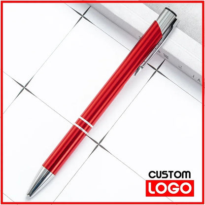 50PCS Custom Metal Ballpoint Pens — Personalized Engraved Logo Advertising Pen, Ideal Gift and Promotional Item