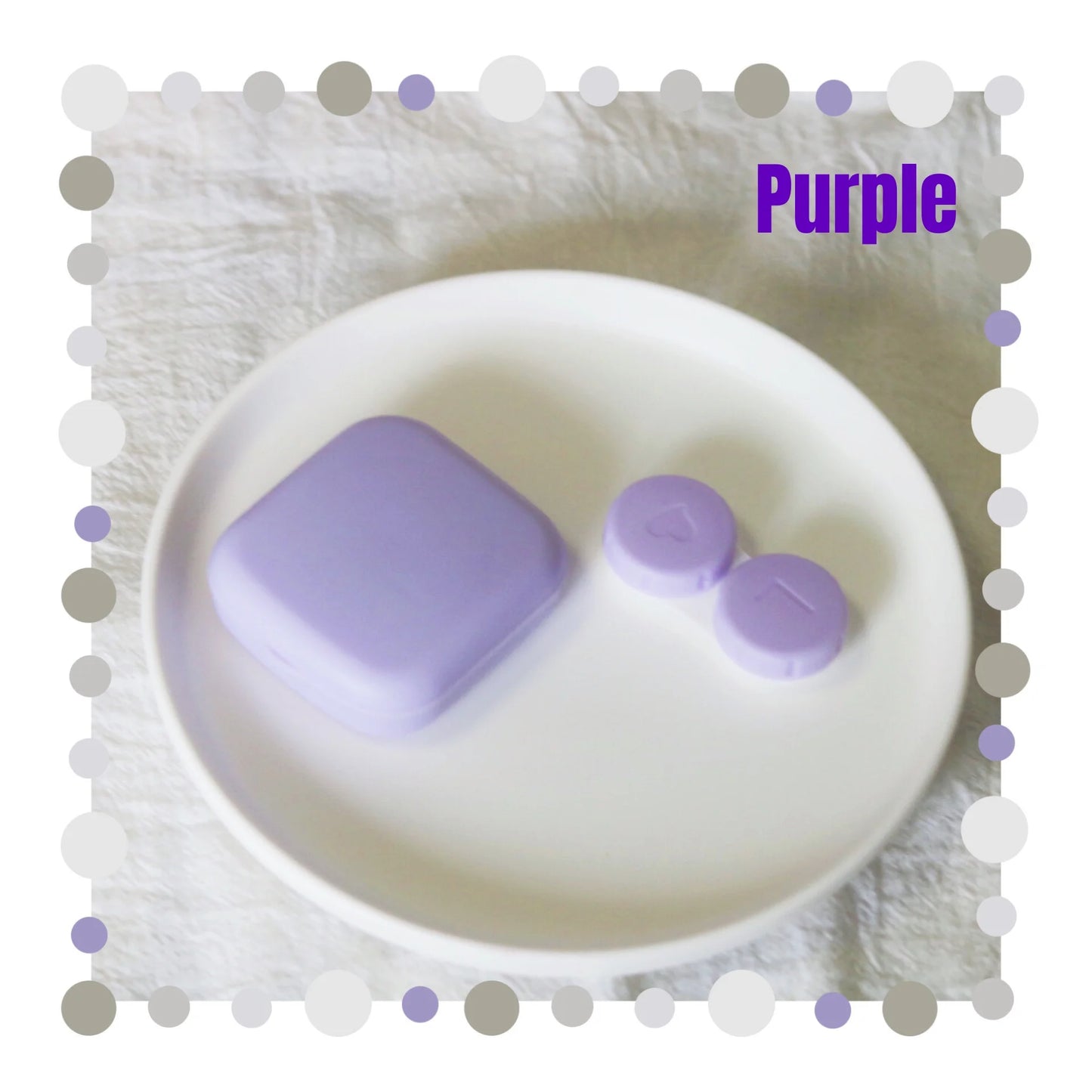 Mini Portable Contact Lens Case Kit – Solid Color Storage Box with Tweezer & Suction Stick Travel Holder