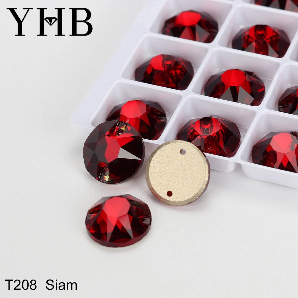 YHB XIRIUS AB Moonlight Glass Crystal — Flatback Sew-On Rhinestones for Garments, Clothes & Bags