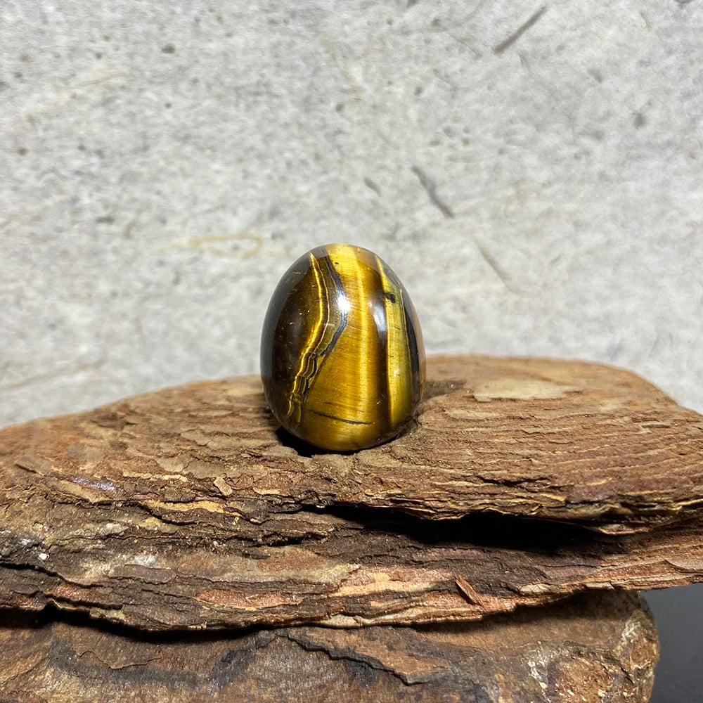 EG1-7 Mini Natural Stone Egg - Polished Meditation Fidget Stone for Stress Relief, Desk Decor, and Gifts