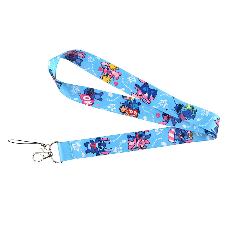 Cute Alien & Angel Cartoon Credential Holder Lanyard for Key, Card Badge & Gym Accessories