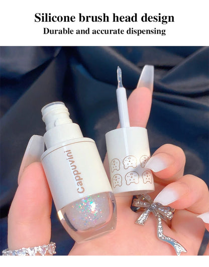 Cappuvini Star Dots Liquid Eye Shadow, Pearlescent High Gloss, Fine Flashing for Easy Application, Dazzling Liquid Eye Shadow