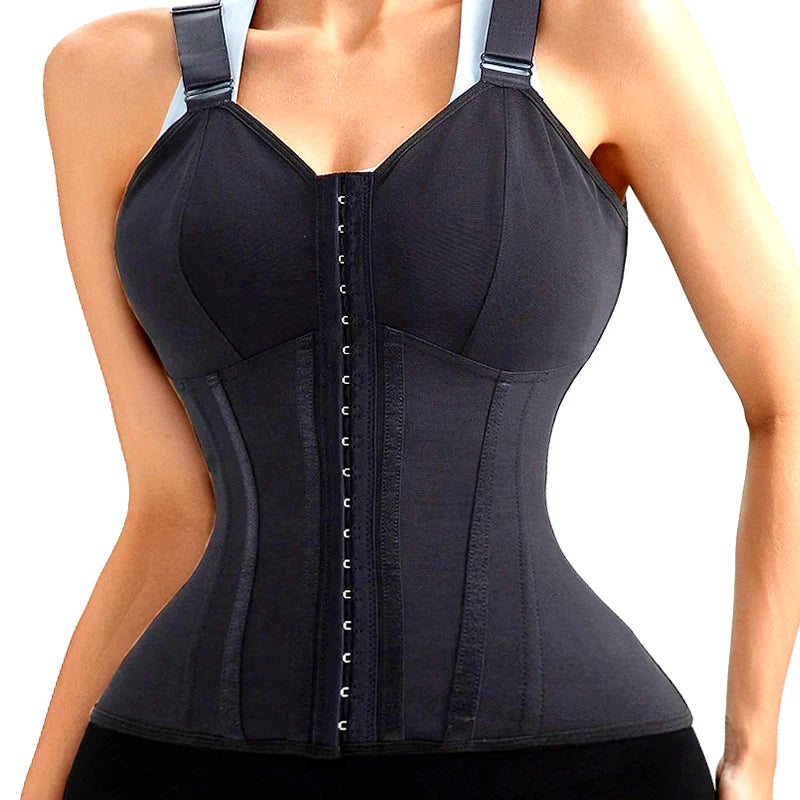 AfruliA XXXS Colombian Fajas – High Compression Vest Waist Trainer Corset with Zipper & Hook, Flat Belly Slimming Body Shaper