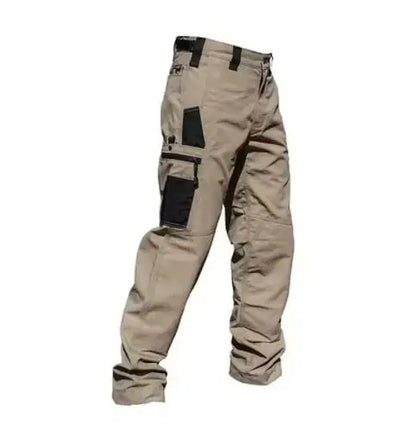 Men's Wear-Resistant Work Pants – Multi-Pocket Straight Cargo Trousers for Outdoor, Tactical, and Casual Wear