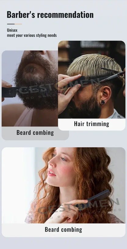 2-in-1 Pocket Folding Comb – Wide Tooth & Beard Comb for Hair Styling and Barber Use