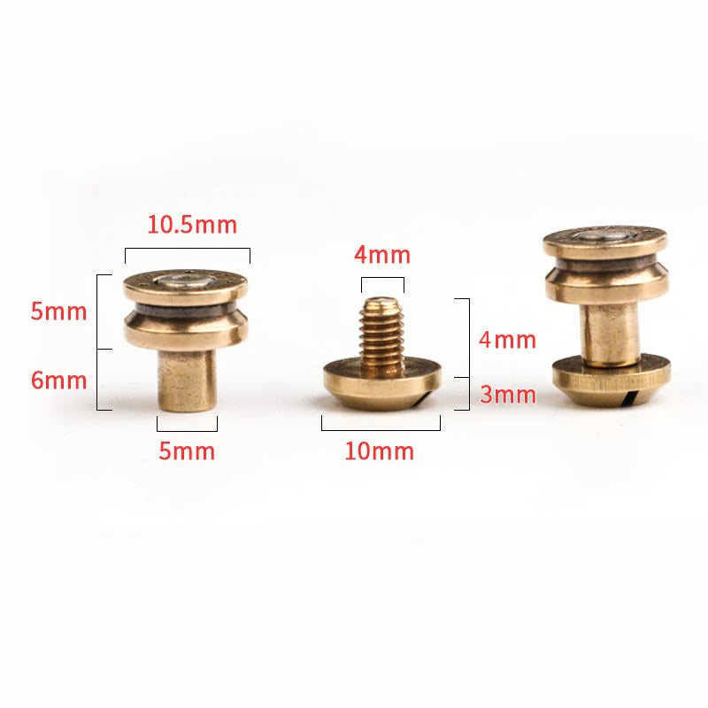Brass Round Head Lock Buckle: Durable Handbag DIY Bag Clasp for LeatherCraft Sewing Hardware - Essential Accessories