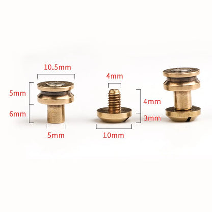Brass Round Head Lock Buckle: Durable Handbag DIY Bag Clasp for LeatherCraft Sewing Hardware - Essential Accessories