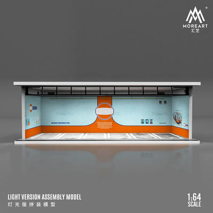 More Art 1:64 Diorama – 3D Car Assembly Lighting Model & Miniature Parking Lot Scene Props