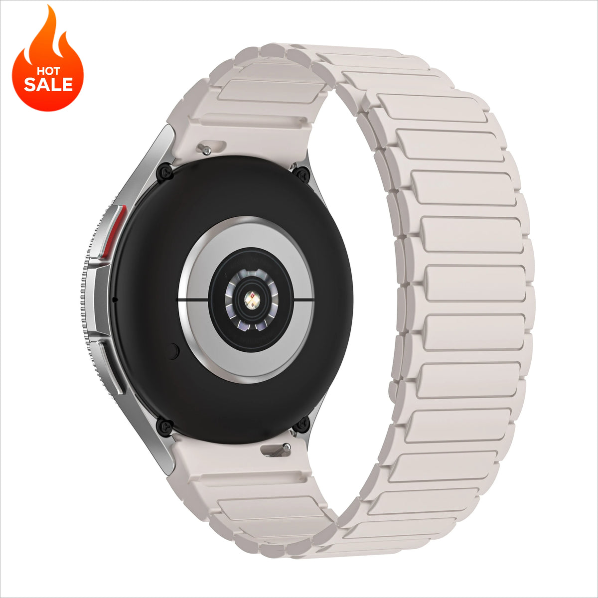 Samsung Galaxy Watch Magnetic Silicone Strap - No-Gap Sport Replacement Band for Watch 7/FE/6 Classic/6/5 Pro/5/4 40mm–47mm