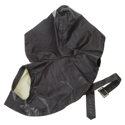 Adjustable Medieval Gothic Cowl Hat — Faux Leather Steampunk Hooded Cloak Cape for Men & Women Cosplay Accessory