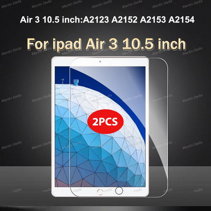 2-Pack Tempered Glass Screen Protector for iPad Pro & Air 12.9"/13"/11" — Compatible with M2/M3/M4/M5 (2024–2025)